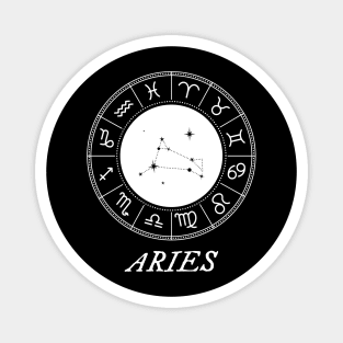 Aries Zodiac Sign With Constellation Magnet